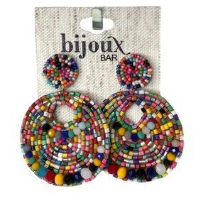Bijoux Bar Round Drop Earrings